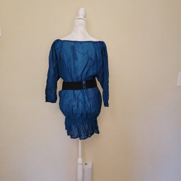 COPY - Ceres Y2K Blue Shirt with Belt, Size M, $25-NEW - Picture 3 of 5
